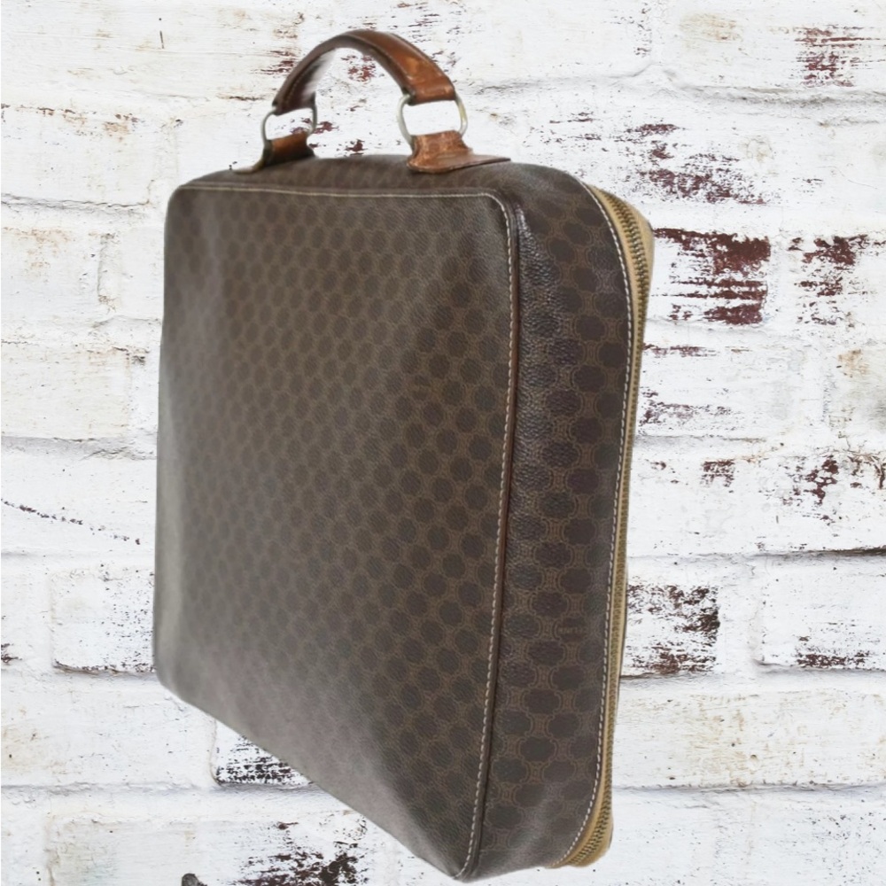 CELINE  Macadam Pattern Business Briefcase PVC / Leather In GUC Rare - Picture 3 of 16